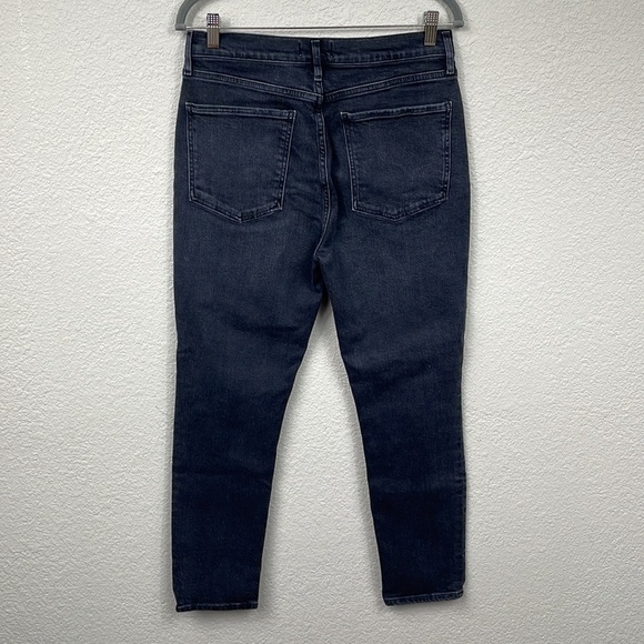 Agolde Nico High Rise Slim in Cassette Black Jeans Knee Rips Distressed Sz 30 - Picture 7 of 14